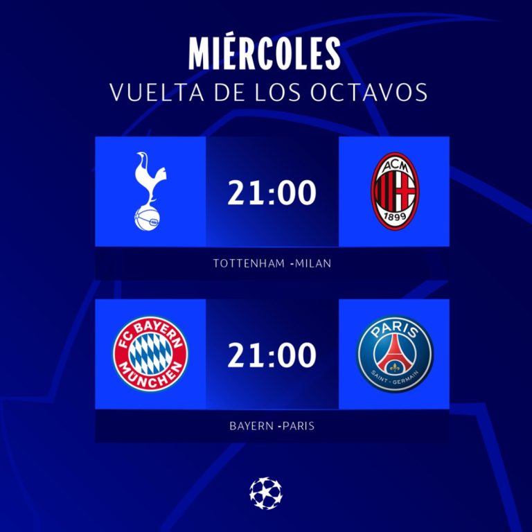 Champions League: los partidos por los octavos de final de vuelta 