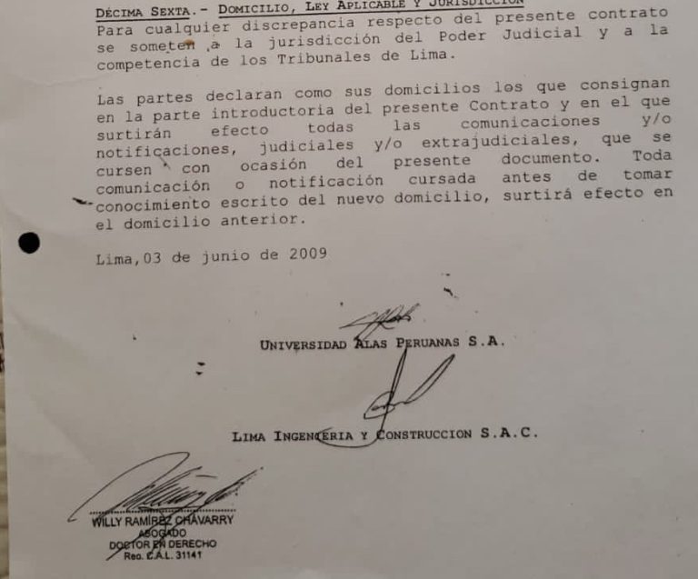 Joaquín y Fidel Ramírez firmaron contratos millonarios con la Universidad Alas Peruanas