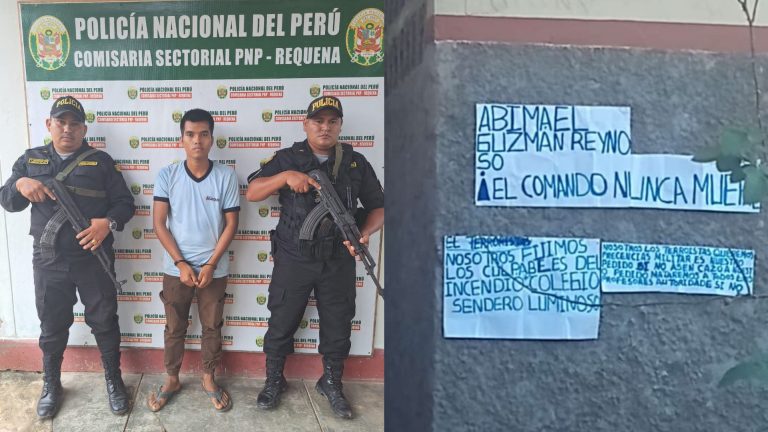 Loreto: detienen a escolar por incendiar colegio y escribir mensajes senderistas