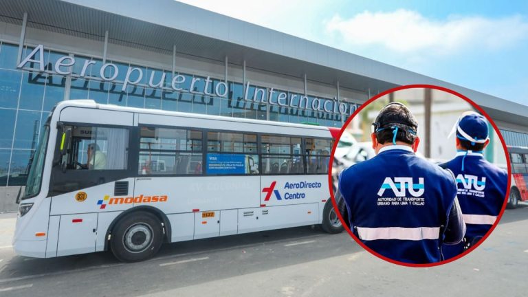 Bus que llega al nuevo Jorge Chávez