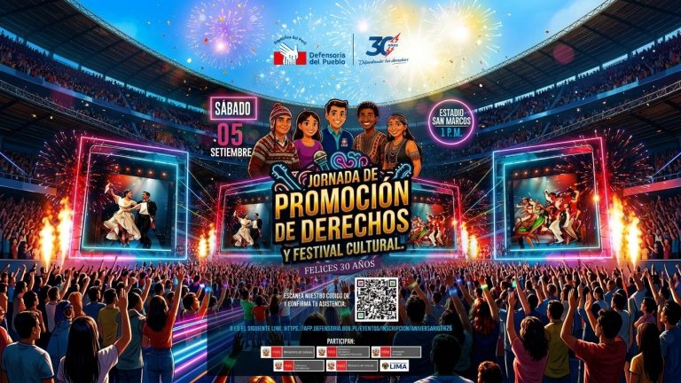 Defensoría del Pueblo celebrará sus 30 años con concierto gratuito en San Marcos