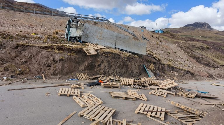 Pasco: despiste de camión en la vía Canta – Huayllay deja 2 fallecidos
