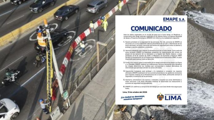 2. NOTA LEÍDA - LOCAL - EMAPE COMUNICÓ INICIO DE LABORES FRENTE A DAÑOS POR OLEAJE ANÓMALO EN LA COSTA VERDE
