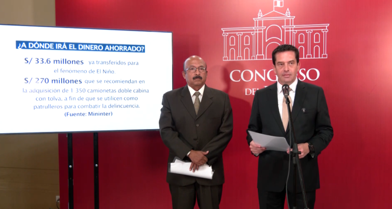 Congreso devuelve al Poder Ejecutivo más de S/ 300 millones para luchar contra la delincuencia, El Niño y los incendios